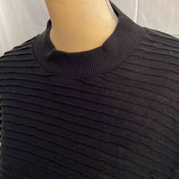 LAST CHANCE! Vintage 80’s 90’s Black Ribbed Sweater Long Sleeve Top M L XL - Picture 2 of 7